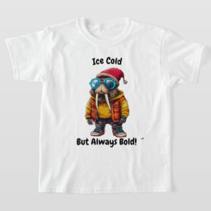 Urban Walrus with Street Style in Winter Gear T-Shirt