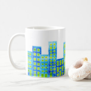 Urban-Watercolor cityscape MUG