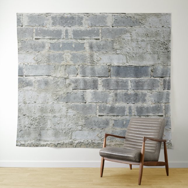 Urban White Brick Wall Photography Studio Backdrop Tapestry (In Situ (Horizontal))
