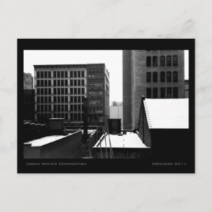 Urban Winter Composition Postcard