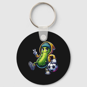 Urbyn Pickle Soccer Player Cool Cartoon Vibes Keychain