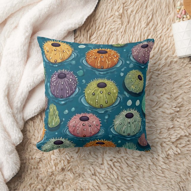 Urchin Print  Throw Pillow (Blanket)
