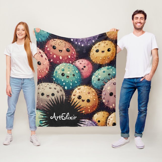 Urchin Unique Print Fleece Blanket (In Situ)