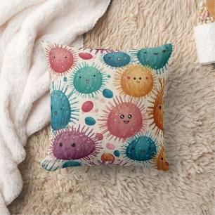 Urchin Watercolor Print Throw Pillow