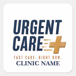 Urgent Care Medical Team Design Square Sticker