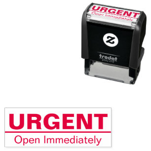 Urgent Open Immediately Text Template Self-inking Stamp