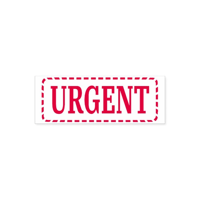 Urgent Simple Framed Office Self-inking Stamp (Design)