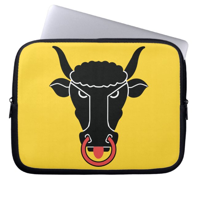Uri Canton Flag Laptop Sleeve (Front)