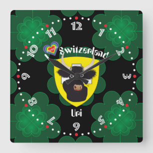 Uri Schweiz Suisse Svizzera Svizra Square Wall Clock