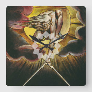 Urizen - William Blake - The Ancient of Days Square Wall Clock