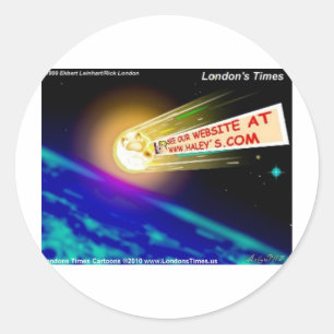 URL Of Haleys Comet Funny Cards Tees Mugs & Gifts Classic Round Sticker