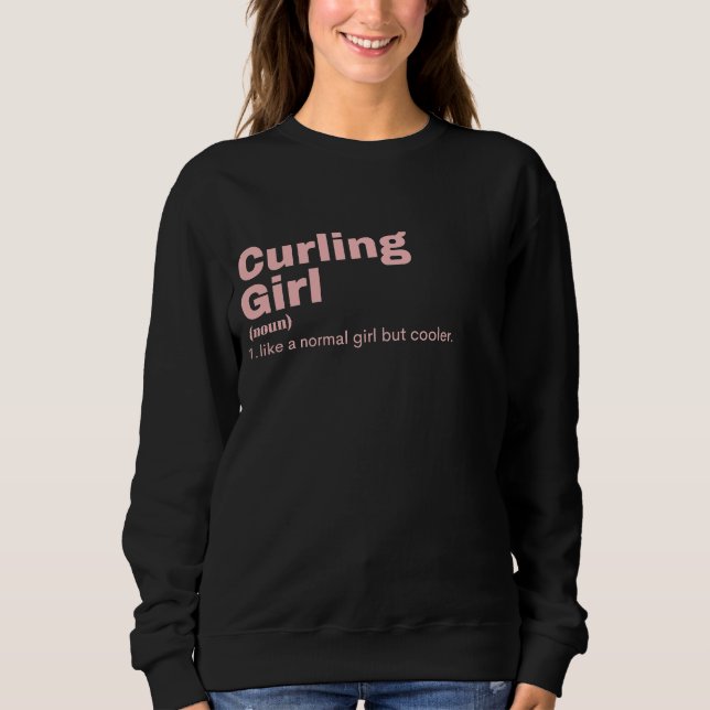urling Girl - Curling Sweatshirt (Front)
