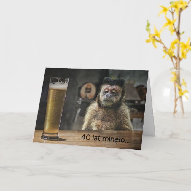Urodziny - Drôle carte d'anniversaire polonaise po (Fleur jaune)