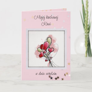Urodziny - Personalised Polish birthday card 
