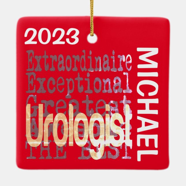 Urologist Extraordinaire CUSTOM Ceramic Ornament (Back)