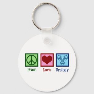 Urologist Peace Love Urology Keychain