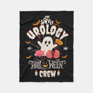 Urology Halloween Crew Cute Ghost Nurse Student  Fleece Blanket