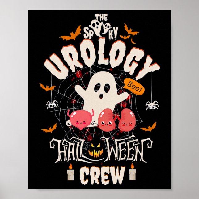 Urology Halloween Crew Cute Ghost Nurse Student  Poster (Front)