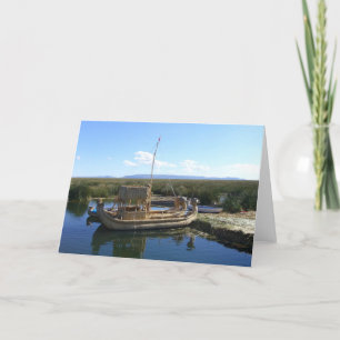 uros island boat card