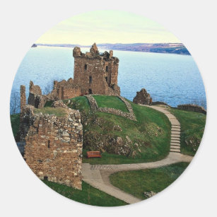 Urquhart Castle, Loch Ness, Scotland Classic Round Sticker