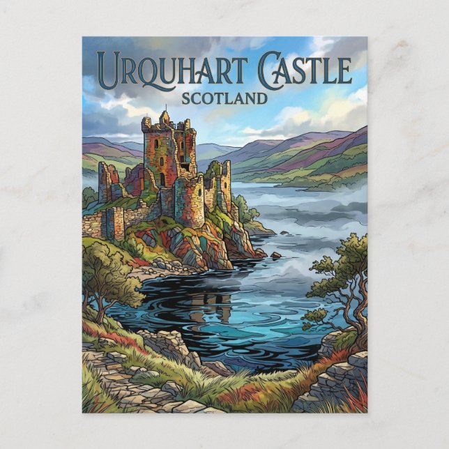 Urquhart Castle Scotland Postcard (Front)