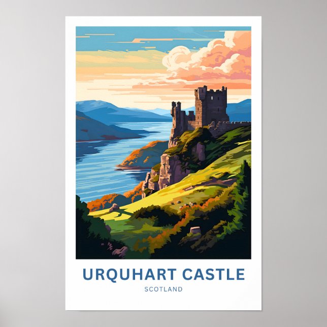 Urquhart Castle Scotland Travel Print (Front)