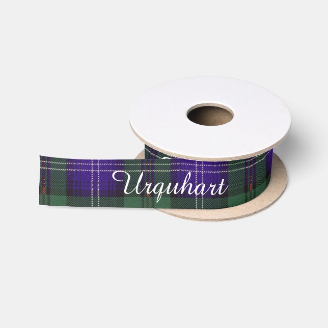 Urquhart clan Plaid Scottish tartan Satin Ribbon (Spool)