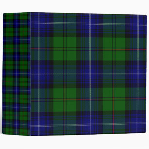 Urquhart tartan blue green plaid binder