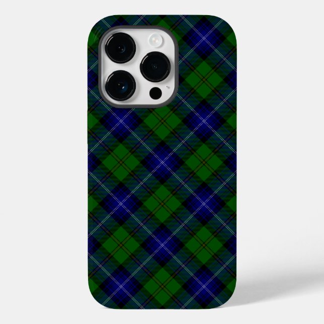 Urquhart tartan blue green plaid Case-Mate iPhone case (Back)
