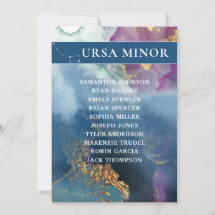 Ursa Minor Table Number Celestial Seating Chart
