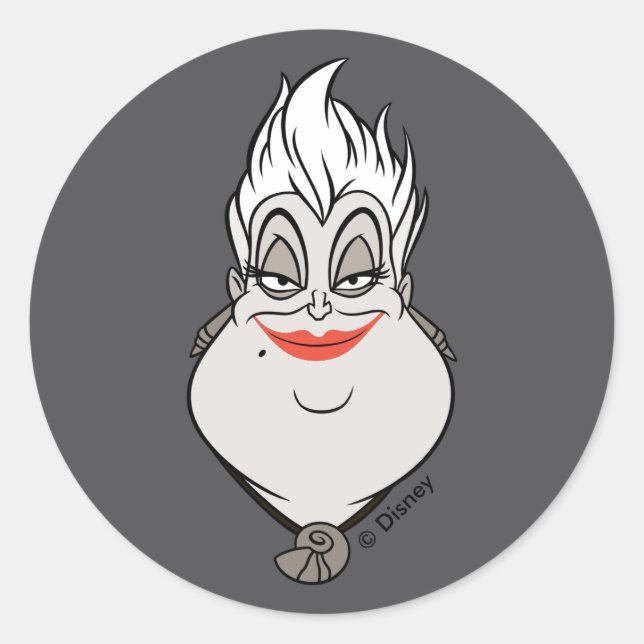 Ursula | A Wicked Face Classic Round Sticker (Front)