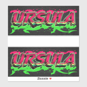 Ursula First Name Graffiti Sticker