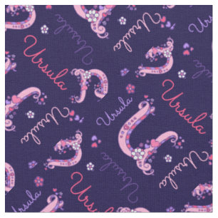 Ursula lettre U monogramme tissu de fleurs cardiaq