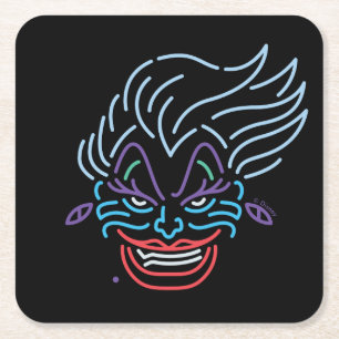 Ursula Neon Face Square Paper Coaster
