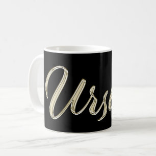 Ursula white gold Handwriting Tasse Kaffeetasse Coffee Mug