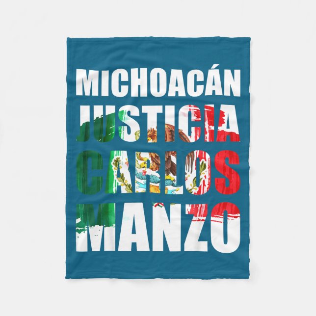 Uruapan Michoacán México, Carlos Manzo, Mexicans M Fleece Blanket (Front)