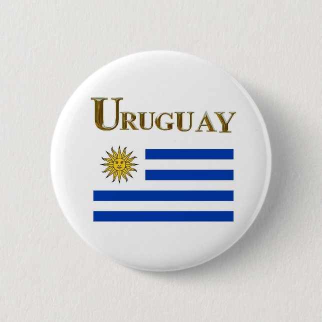 URUGUAY 2 INCH ROUND BUTTON (Front)