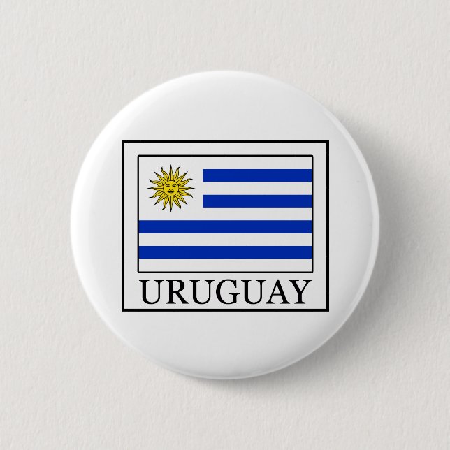 Uruguay 2 Inch Round Button (Front)