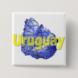 Uruguay 2 Inch Square Button