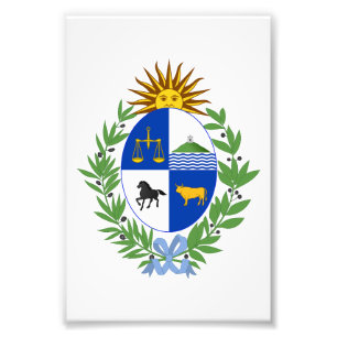 Uruguay country coat arms symbol emblem flag photo print