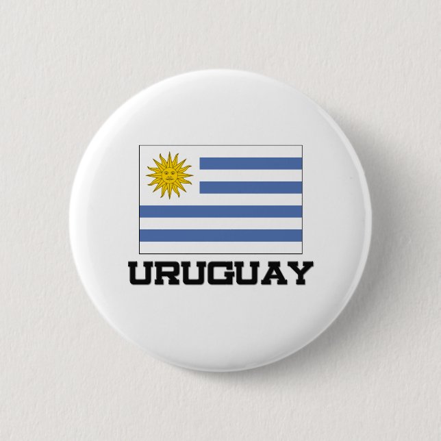 Uruguay Flag 2 Inch Round Button (Front)