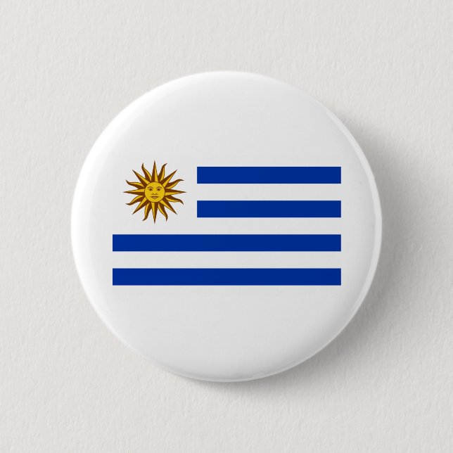 Uruguay Flag 2 Inch Round Button (Front)