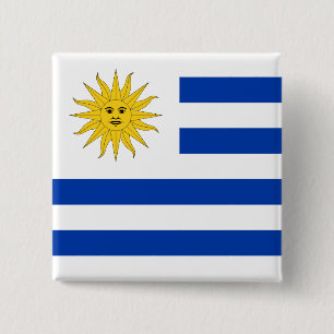 Uruguay Flag 2 Inch Square Button