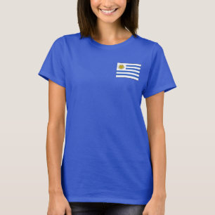 Uruguay Flag and Map dk T-Shirt