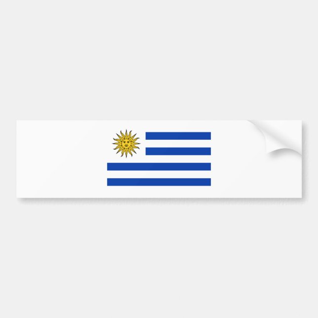 Uruguay flag bumper sticker (Front)