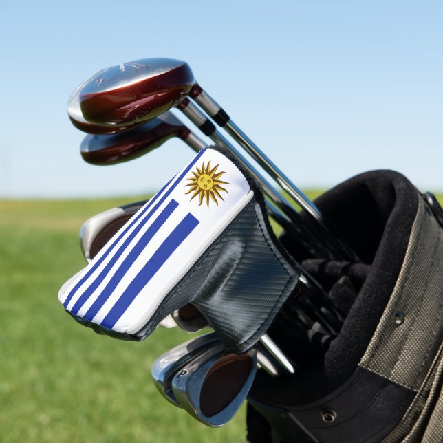 Uruguay flag golf head cover (In Situ)