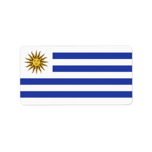 Uruguay flag label