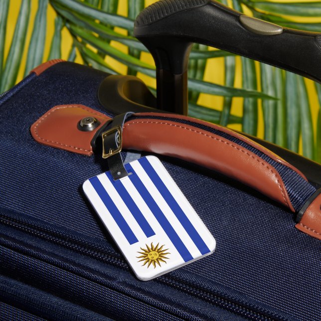 Uruguay flag luggage tag (Front Insitu 1)