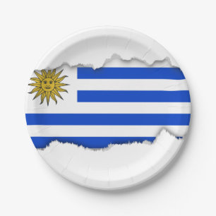 Uruguay Flag Paper Plate