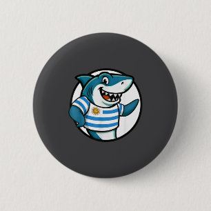 Uruguay Flag Shark Funny Uruguayan  2 Inch Round Button